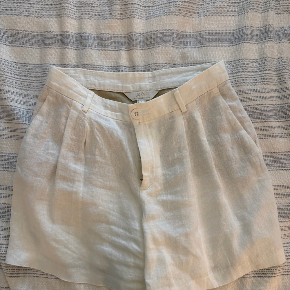 Lilly Pulitzer Dewey Linen Short Resort White Size 6